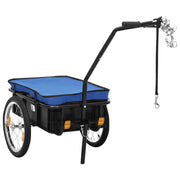 Fietstrailer 155x60x83 cm staal blauw