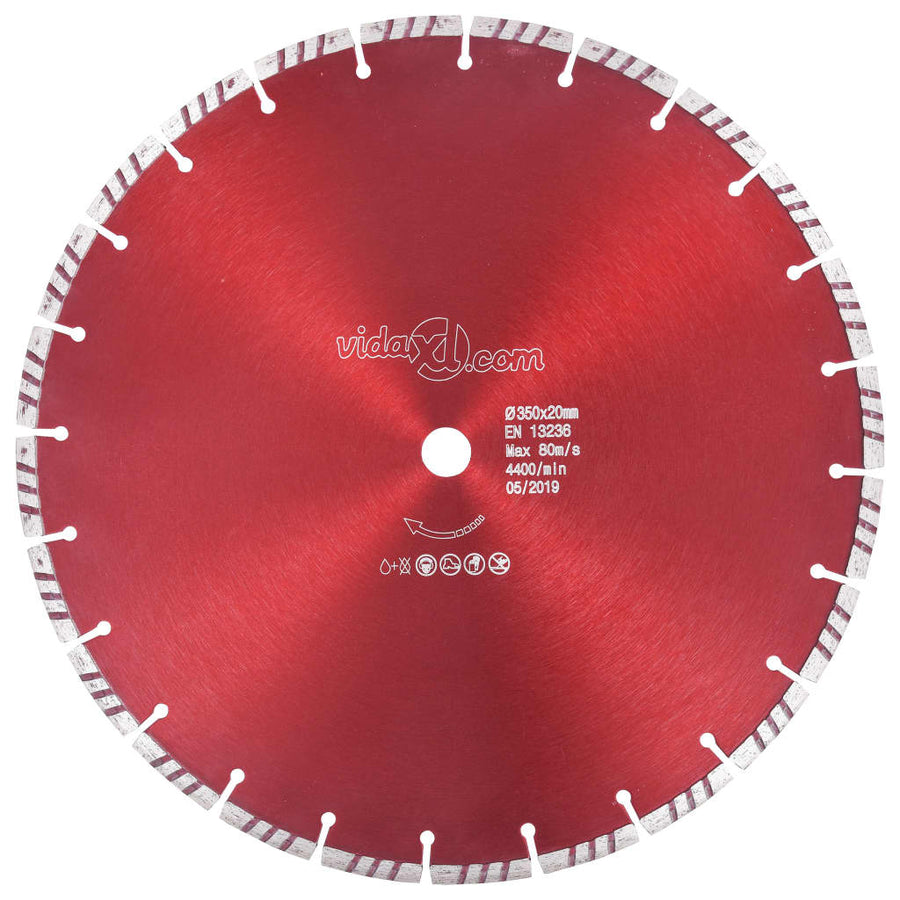 Diamantzaagblad met turbo 350 mm staal 350 mm/20 mm