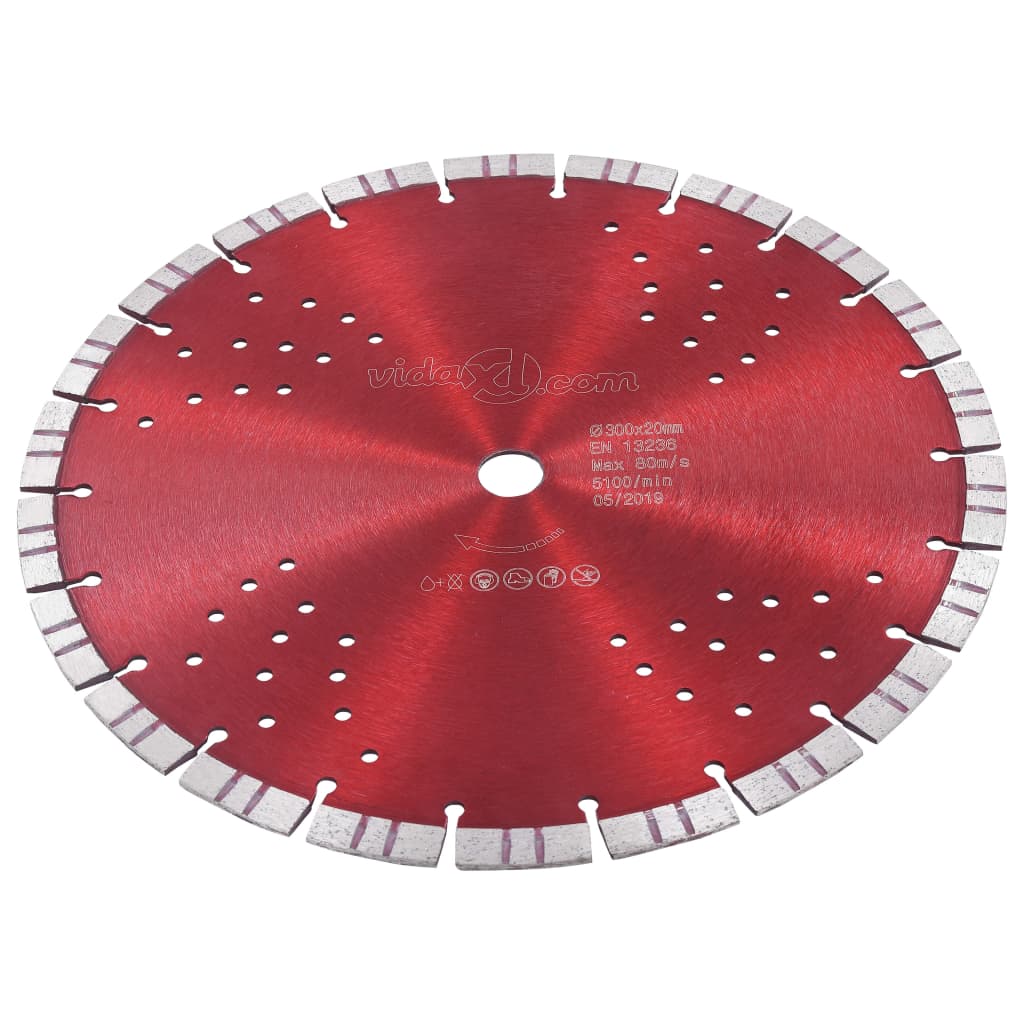 Diamantzaagblad Met Turbo En Gaten 300 Mm Staal 300 mm/20 mm