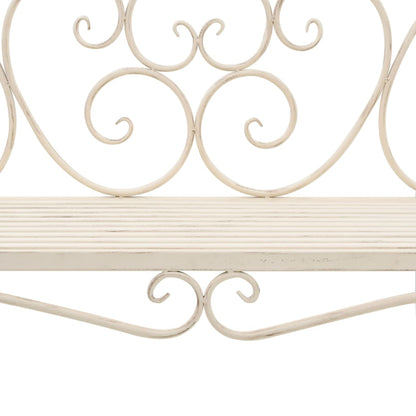 Tuinbank 32 Cm Metaal Antiek Wit