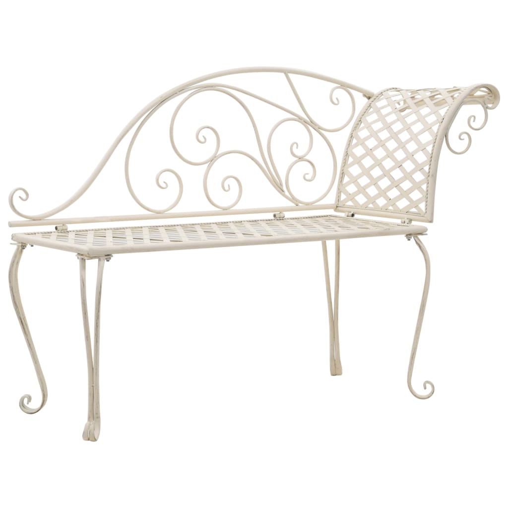 Chaise Longue 28 Cm Metaal Antiek Wit