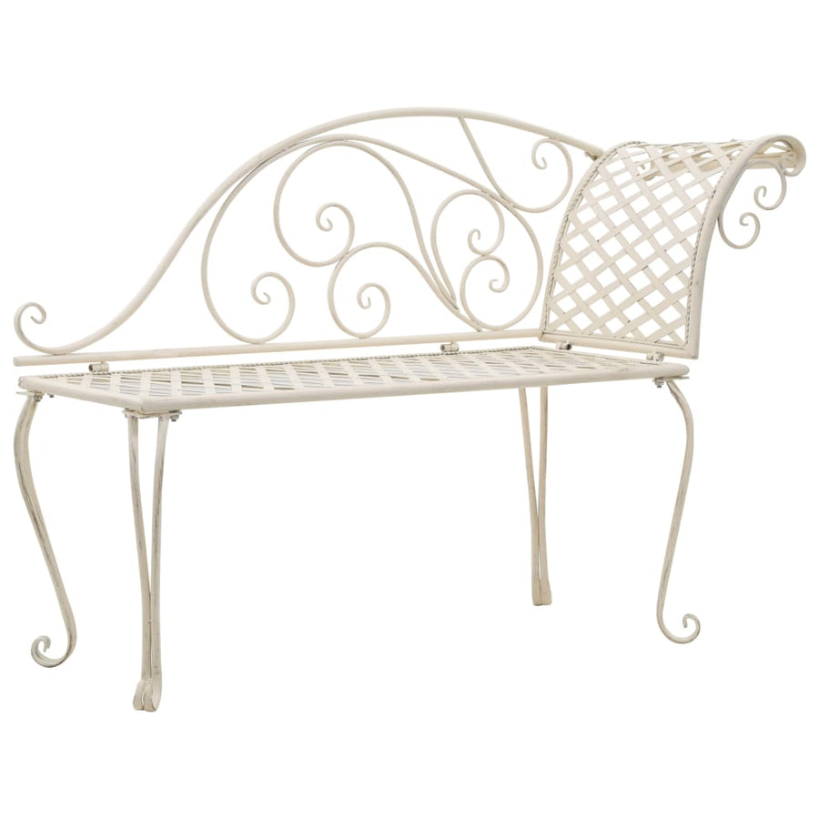 Chaise Longue 28 Cm Metaal Antiek Wit