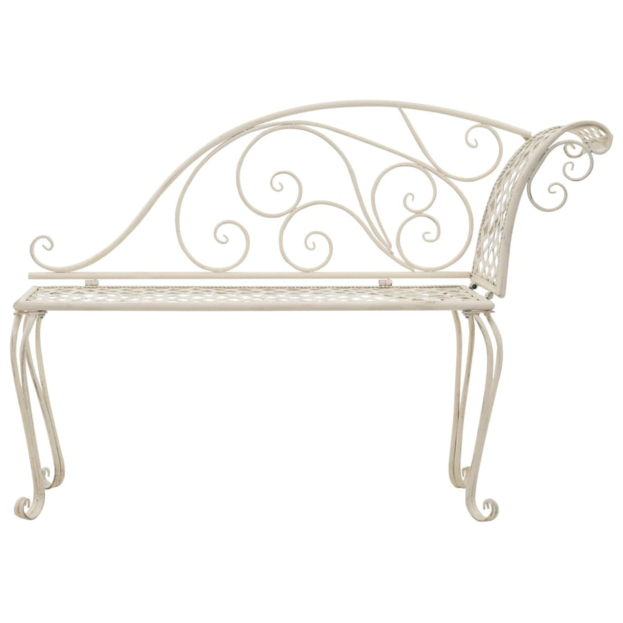 Chaise Longue 28 Cm Metaal Antiek Wit