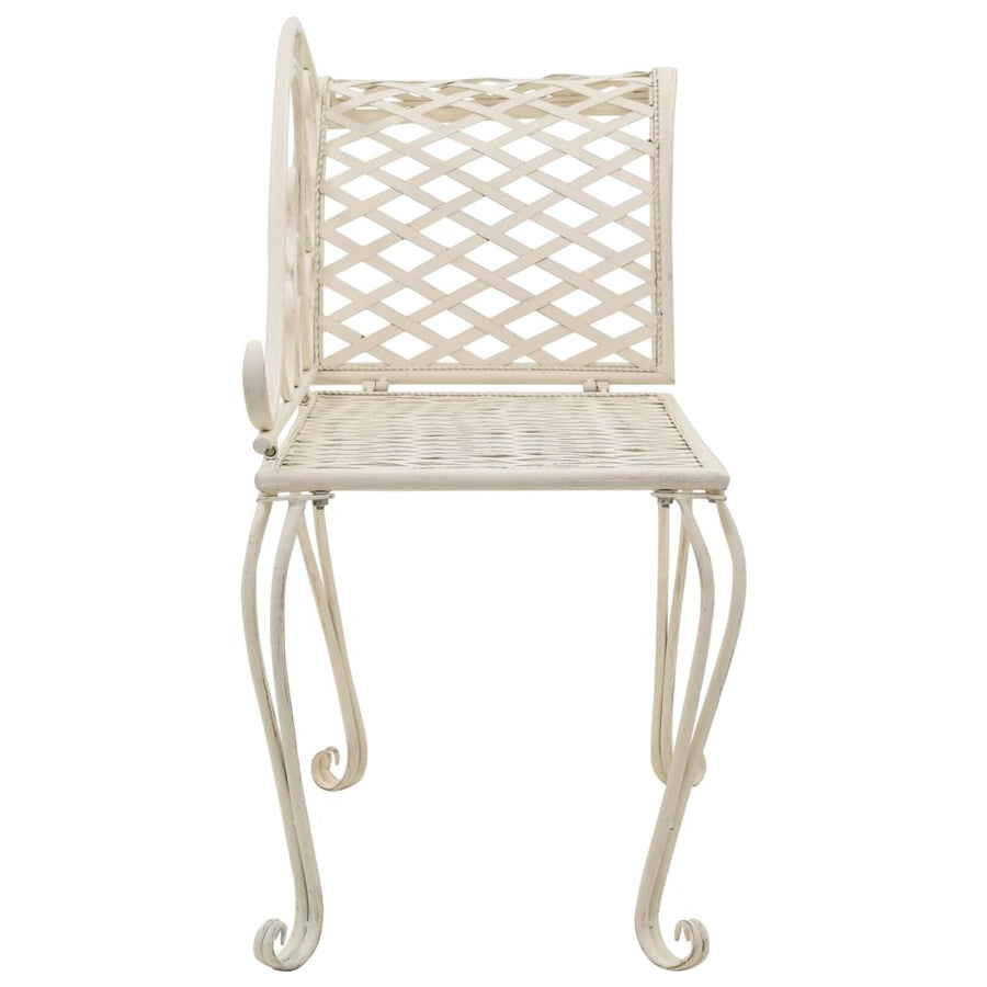 Chaise Longue 28 Cm Metaal Antiek Wit
