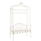 Garden bench 122 cm iron antique white