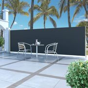 Windscherm uittrekbaar 500x160 cm groengrijs