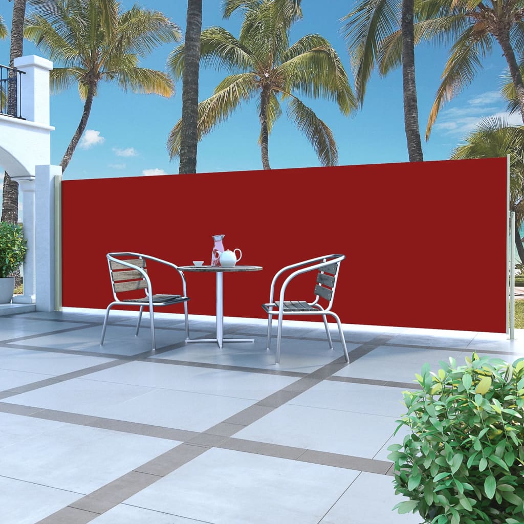Windscherm Uittrekbaar 160 x 500 cm Rood