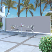 Windscherm uittrekbaar 500x160 cm grijs