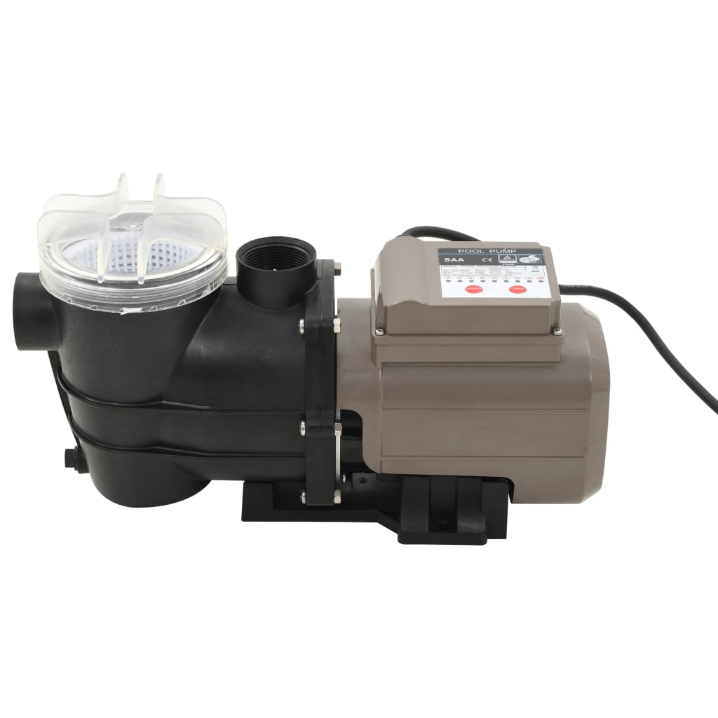Zwembadpomp Met Timer 0,25 Pk 8000 L/U Zwart