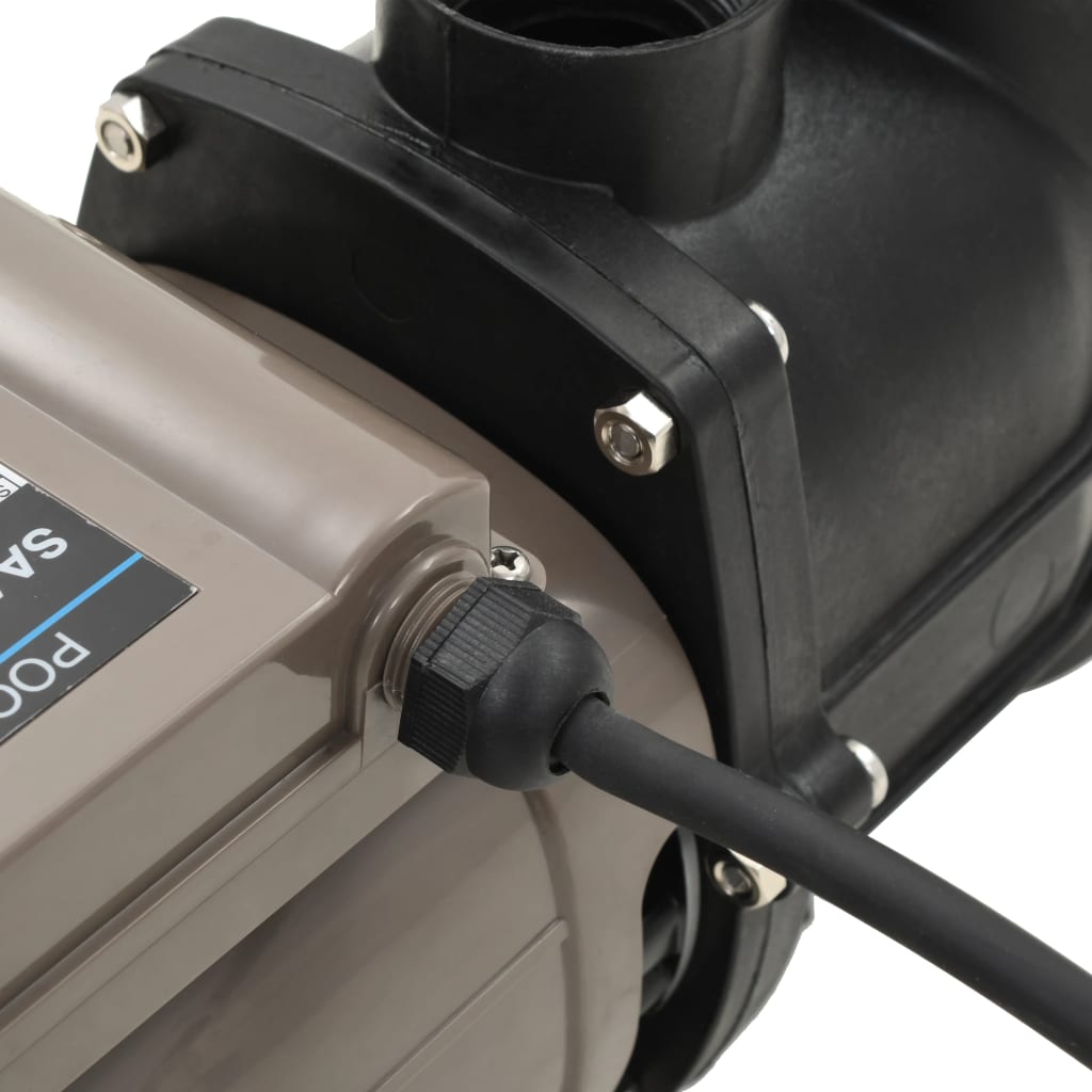 Zwembadpomp Met Timer 0,25 Pk 8000 L/U Zwart