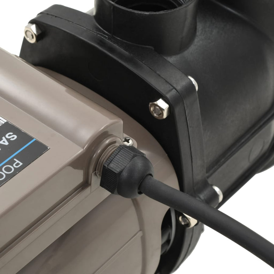 Zwembadpomp Met Timer 0,25 Pk 8000 L/U Zwart