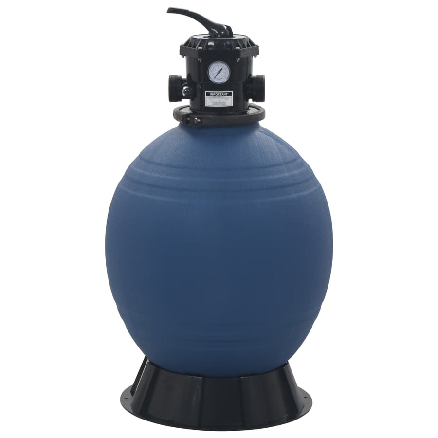 Zwembadzandfilter Met 6-Positie Ventiel Blauw 560 mm