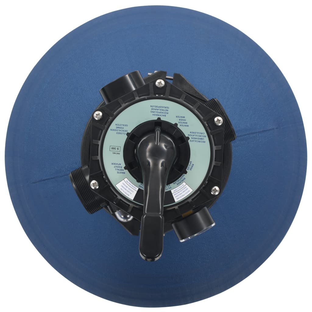 Zwembadzandfilter Met 6-Positie Ventiel Blauw 560 mm