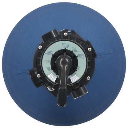 Zwembadzandfilter Met 6-Positie Ventiel Blauw 560 mm