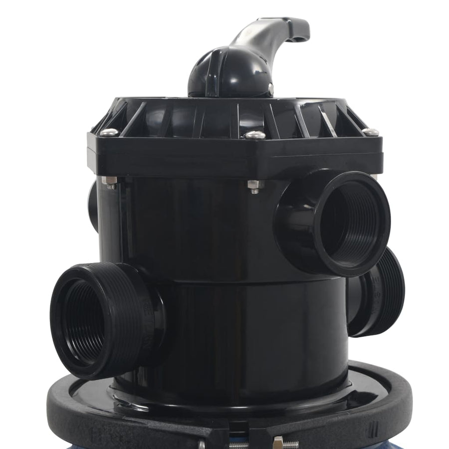 Zwembadzandfilter Met 6-Positie Ventiel Blauw 560 mm