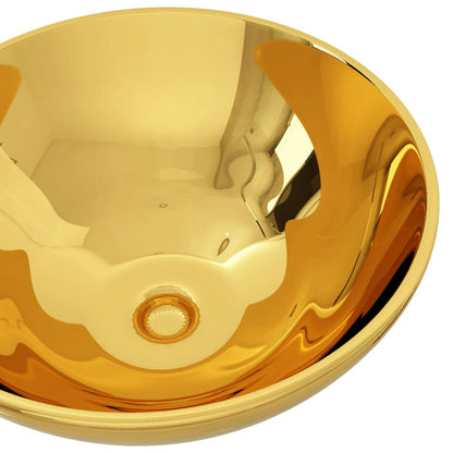 Wastafel 32,5x14 cm keramiek goudkleurig 32.5 x 14 cm Goud