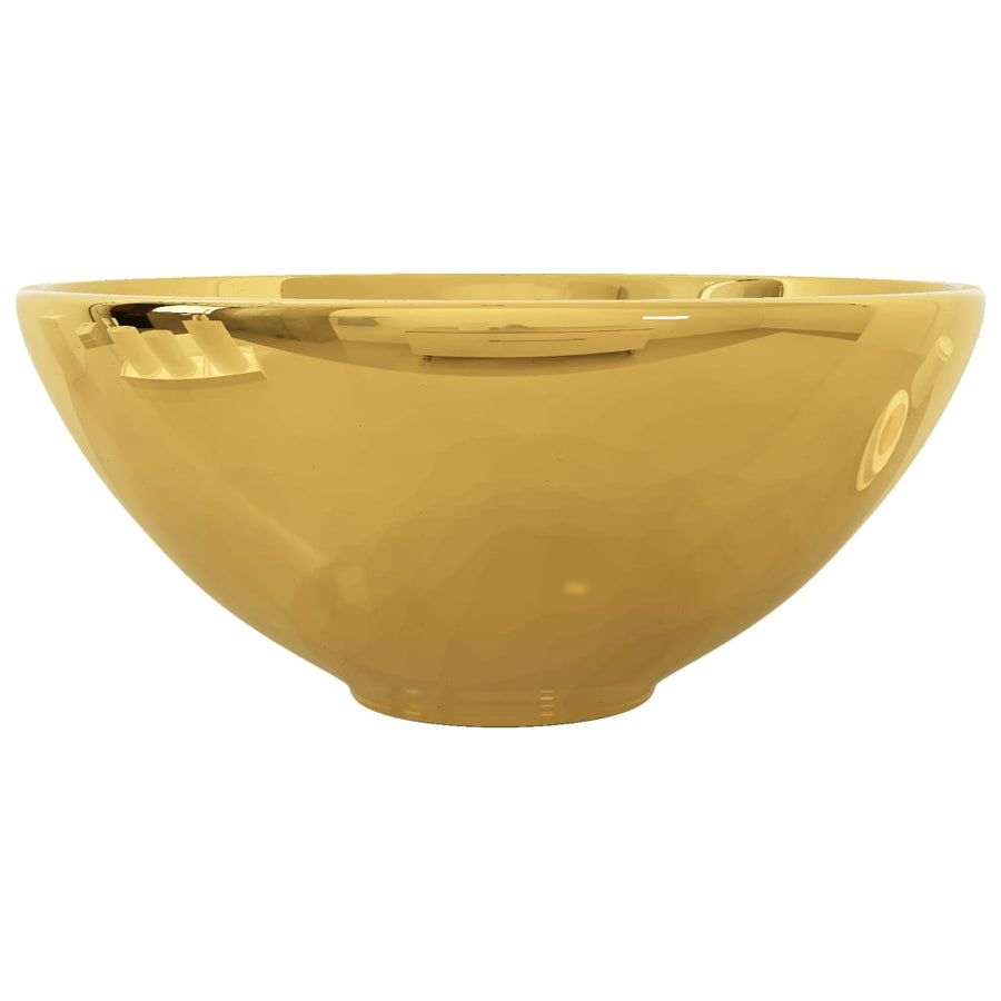 Wastafel 32,5x14 cm keramiek goudkleurig 32.5 x 14 cm Goud