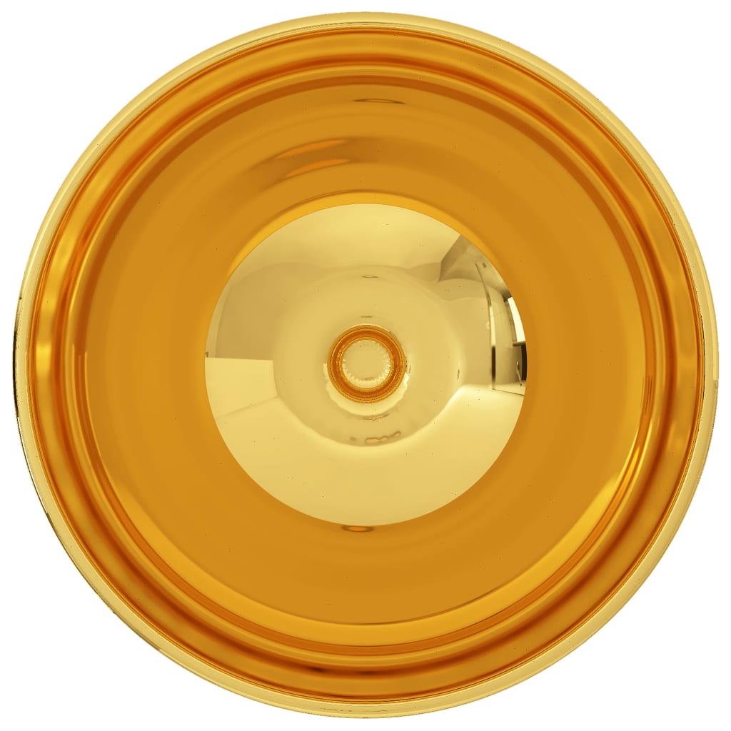 Wastafel 32,5x14 cm keramiek goudkleurig 32.5 x 14 cm Goud