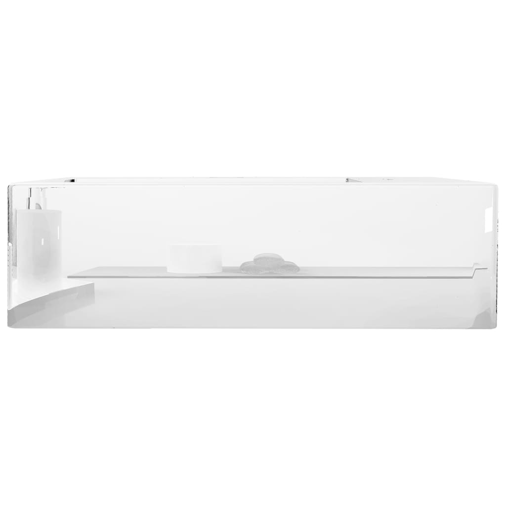 Wastafel Met Overloop 49X25X15 Cm Keramiek Zilverkleurig 49 x 25 x 15 cm