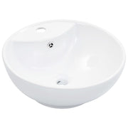 Washbasin with overflow 46.5x18 cm ceramic white