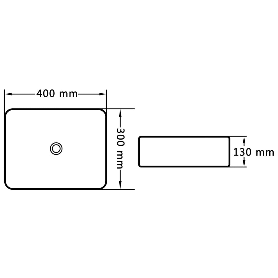Wastafel Keramiek 40 x 30 x 13 cm Wit