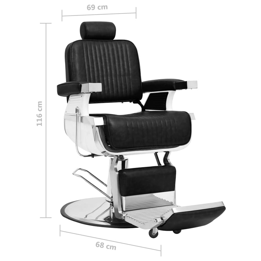 Kappersstoel 68X69X116 Cm Kunstleer Zwart