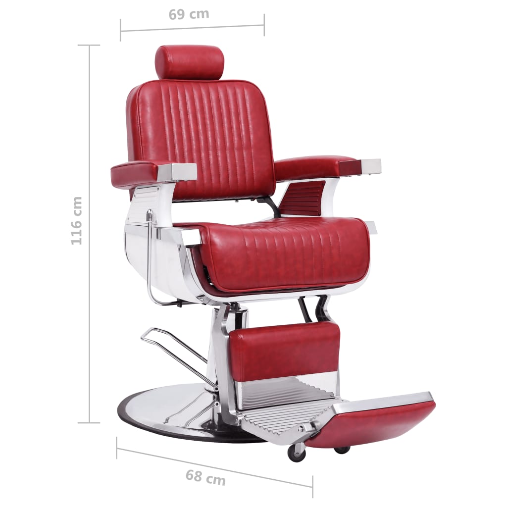 Kappersstoel 68X69X116 Cm Kunstleer Rood