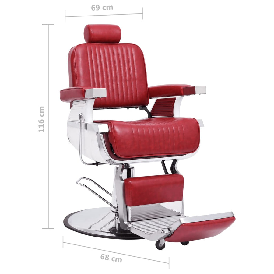 Kappersstoel 68X69X116 Cm Kunstleer Rood