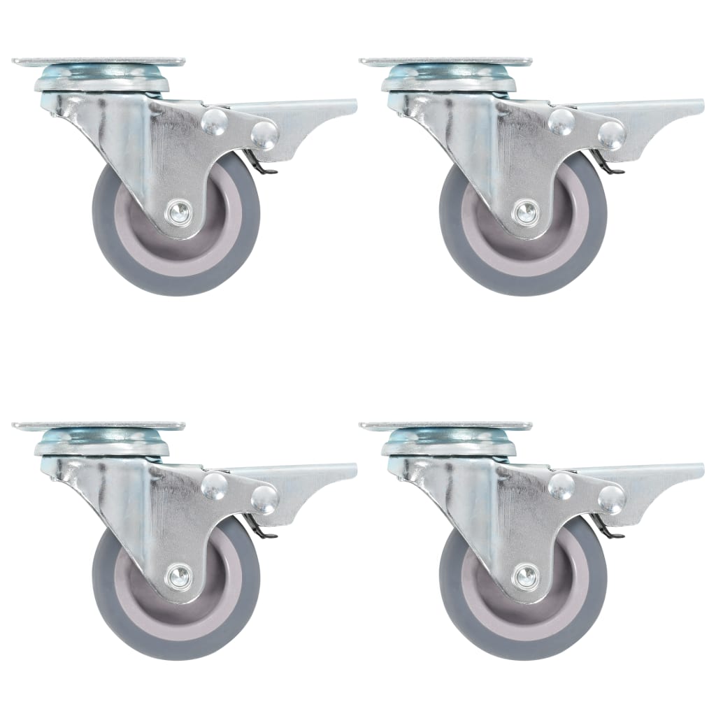 Zwenkwielen Met Dubbele Remmen 4 St 50 Mm 1