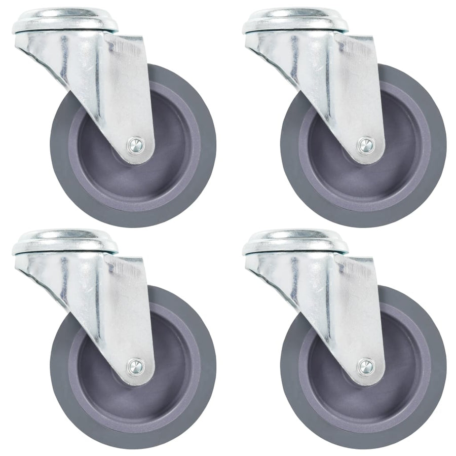Zwenkwielen Met Boutgaten 4 St 75 Mm