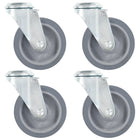 Zwenkwielen 100 mm met boutgaten