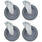 Zwenkwielen 125 mm met boutgaten
