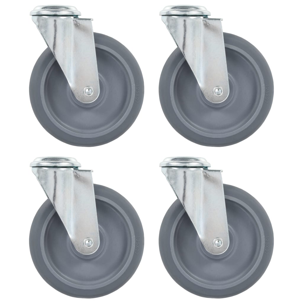 Zwenkwielen Met Boutgaten 125 Mm