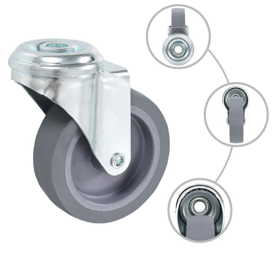 Zwenkwielen Met Boutgaten 75 Mm 4