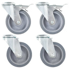 Swivel casters with bolt holes 4 pcs 100 mm