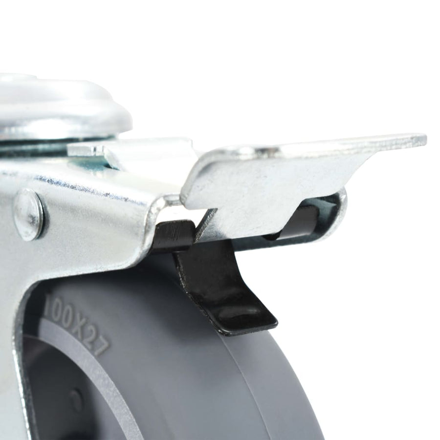 Zwenkwielen Met Boutgaten 4 St 100 Mm