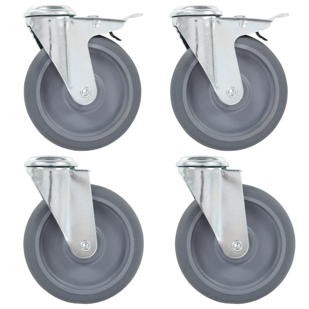 Zwenkwielen Met Boutgaten 125 Mm 4