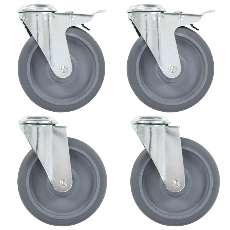 Zwenkwielen Met Boutgaten 125 Mm 4