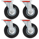 Zwenkwielen 125 mm 4 stuks