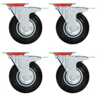 Swivel casters with double brakes 4 pcs 125 mm