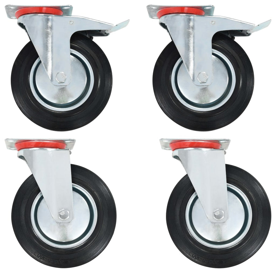 Zwenkwielen 4 St 200 Mm