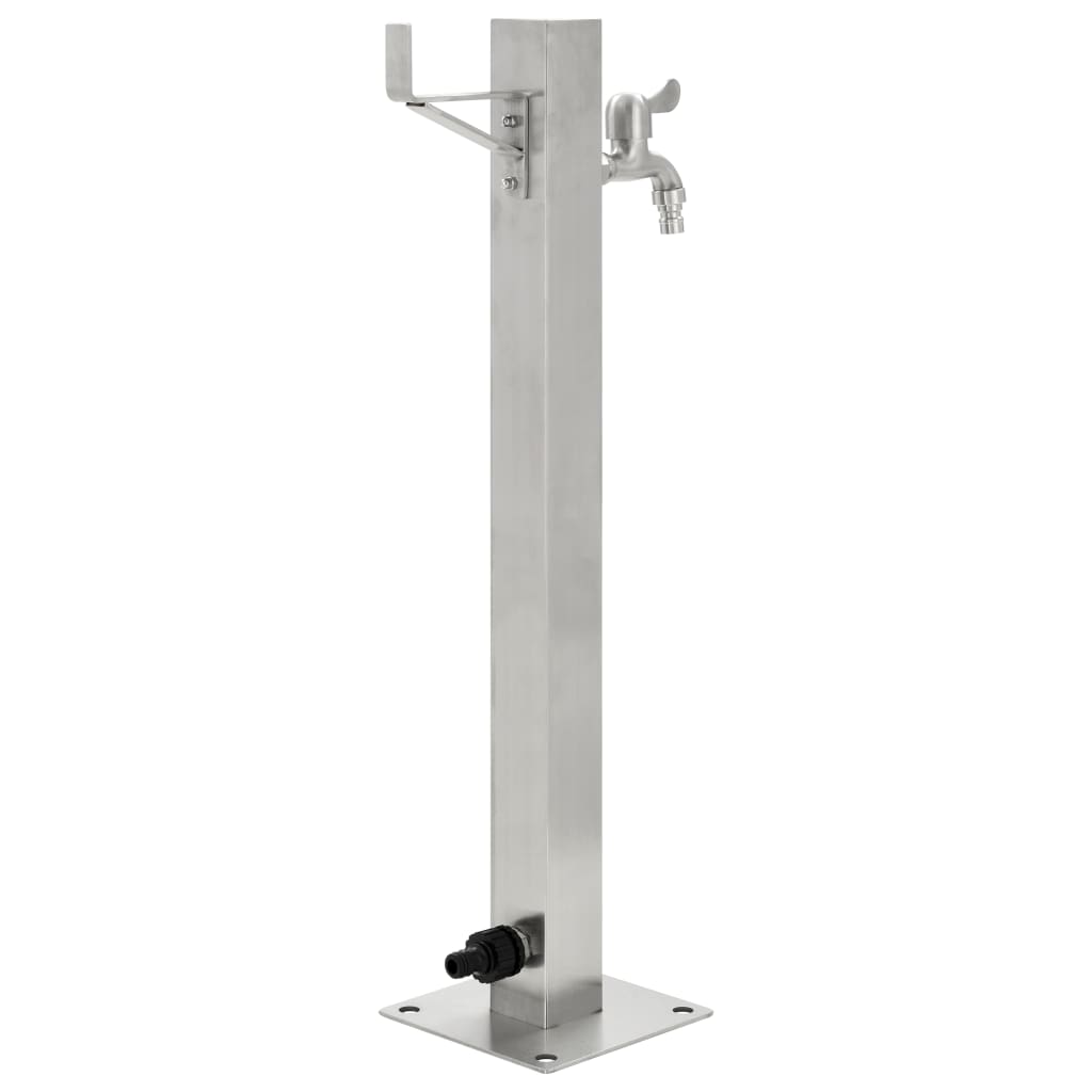 Tuinwaterkolom Vierkant 65 Cm Roestvrij Staal