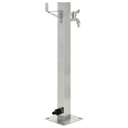 Tuinwaterkolom Vierkant 65 Cm Roestvrij Staal