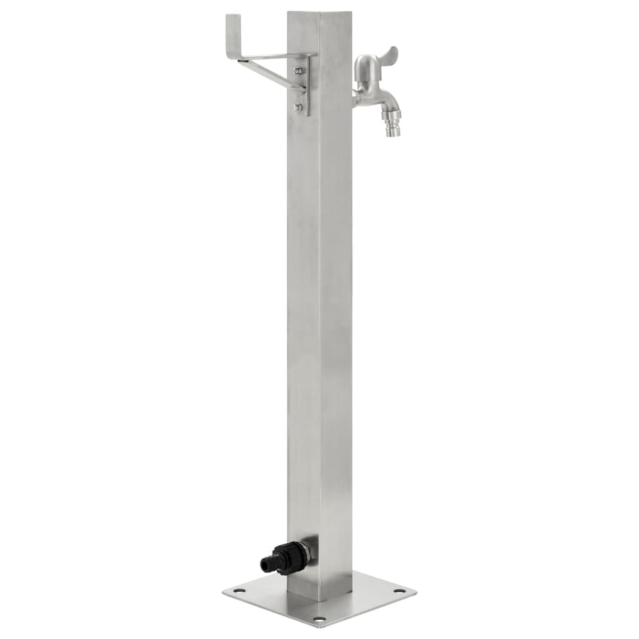 Tuinwaterkolom Vierkant 65 Cm Roestvrij Staal