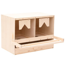 Kippenlegkast 2 Compartimenten Massief Grenenhout 63 x 40 x 45 cm