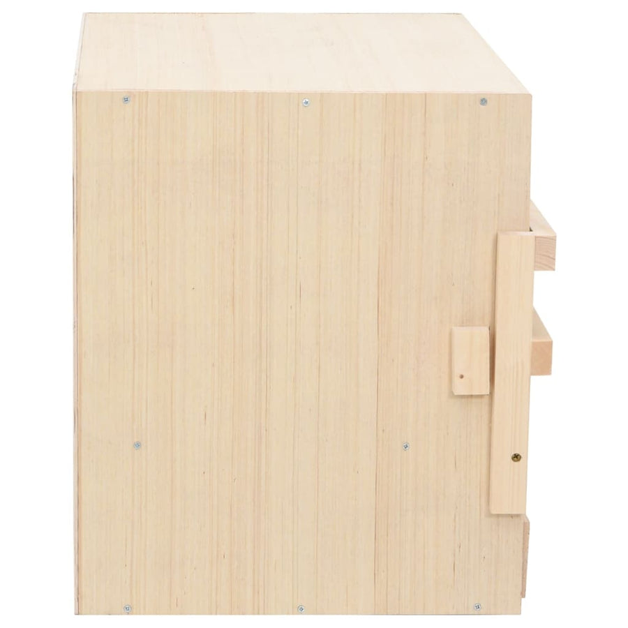 Kippenlegkast 2 Compartimenten Massief Grenenhout 63 x 40 x 45 cm