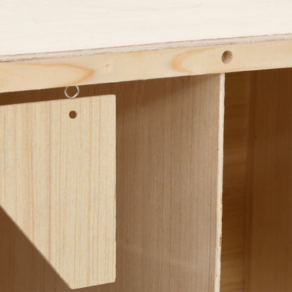 Kippenlegkast 2 Compartimenten Massief Grenenhout 63 x 40 x 45 cm