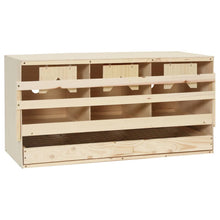 Kippenlegkast 3 Compartimenten 72X33X38 Cm Massief Grenenhout