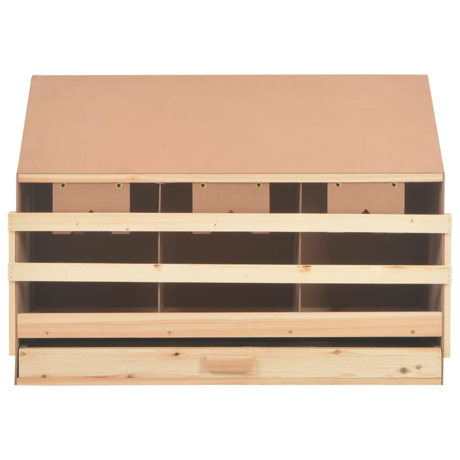 Kippenlegkast 3 Compartimenten Massief Grenenhout 93 x 40 x 65 cm