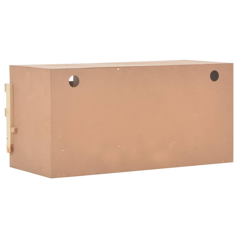 Kippenlegkast 3 Compartimenten 96X40X45 Cm Massief Grenenhout